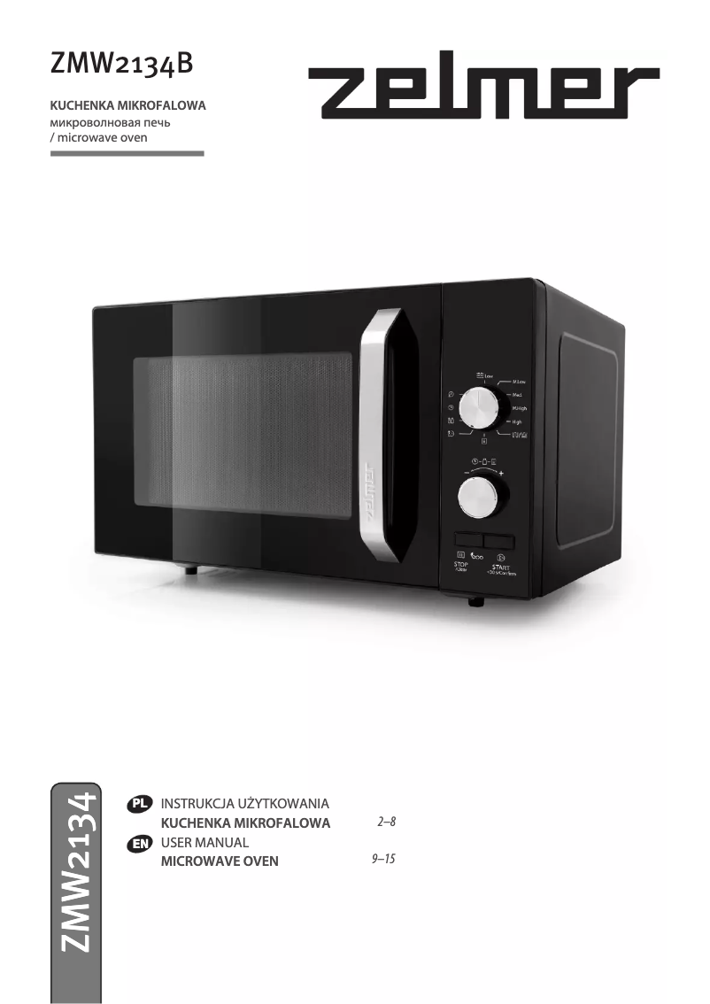 Página 1 del manual Manual de usuario Zelmer ZMW2134B