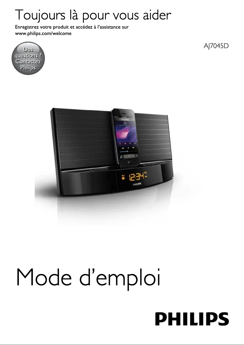 Image de la première page du manuel de l'appareil AJ7045D