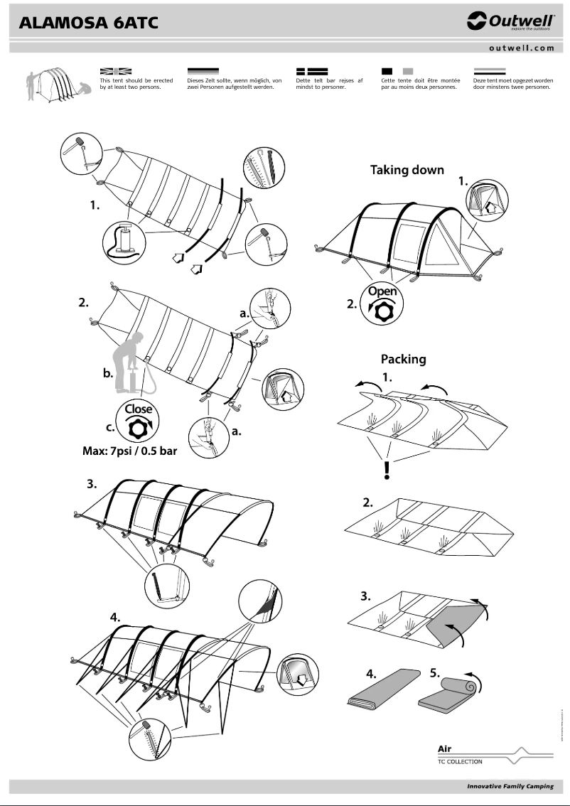 Página 1 del manual Manual de usuario Outwell Alamosa 6ATC