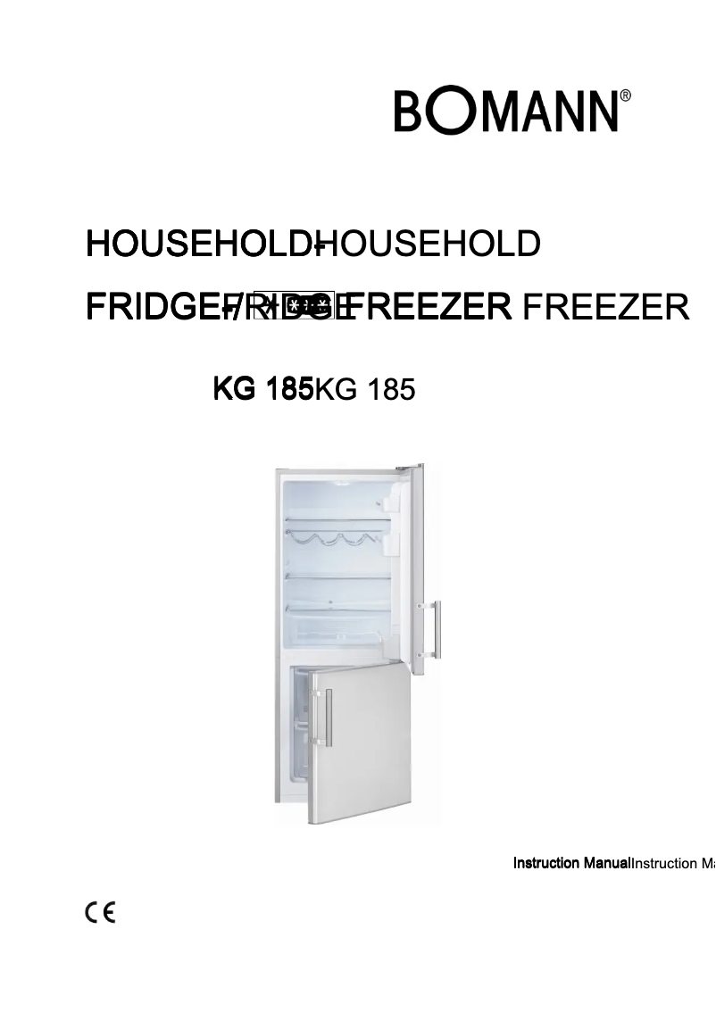 Page 1 de la notice Manuel utilisateur Bomann KG 185