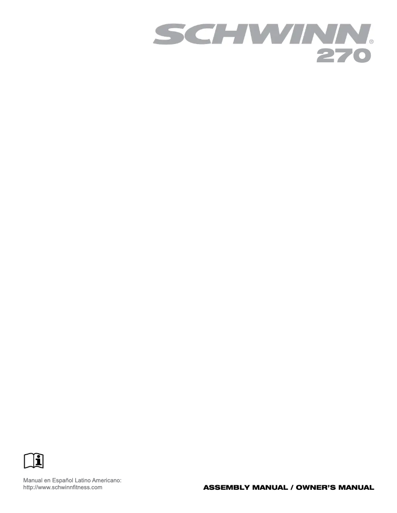 Página 1 del manual Manual de usuario Schwinn 270
