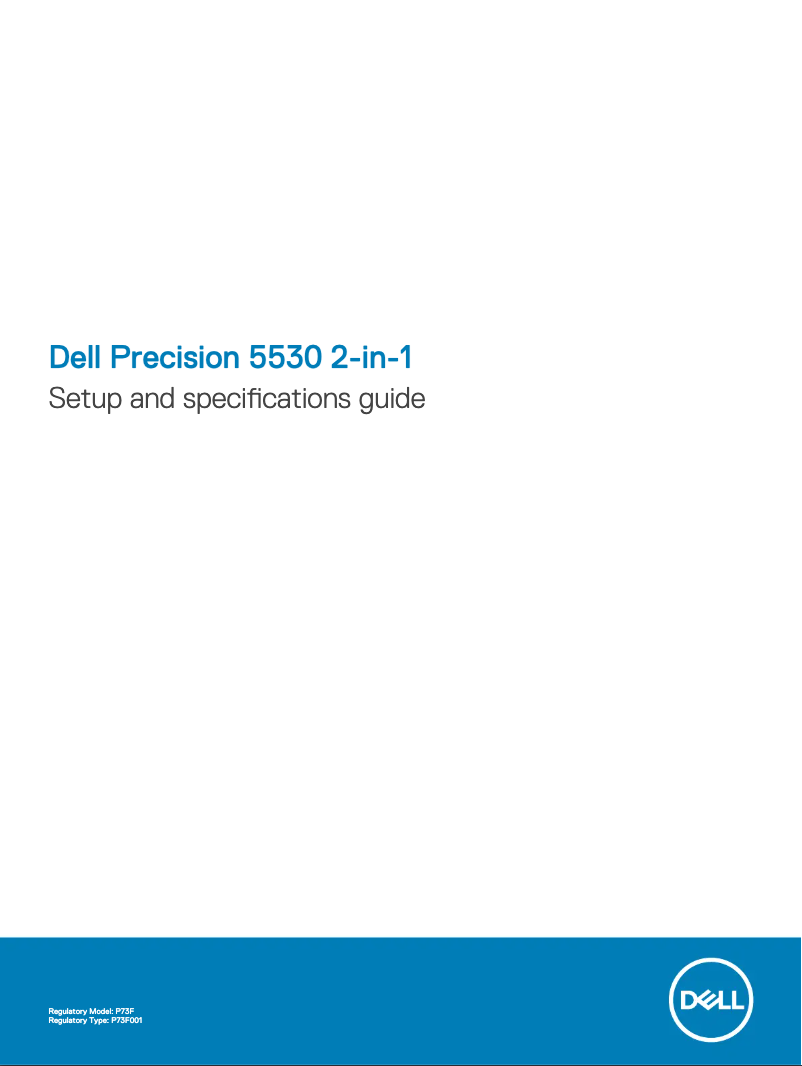 Image de la première page du manuel de l'appareil Precision 5530