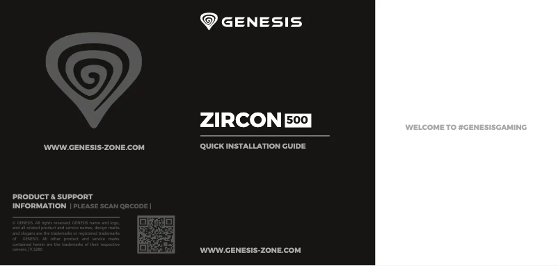 Página 1 del manual Manual de usuario Genesis Zircon 500