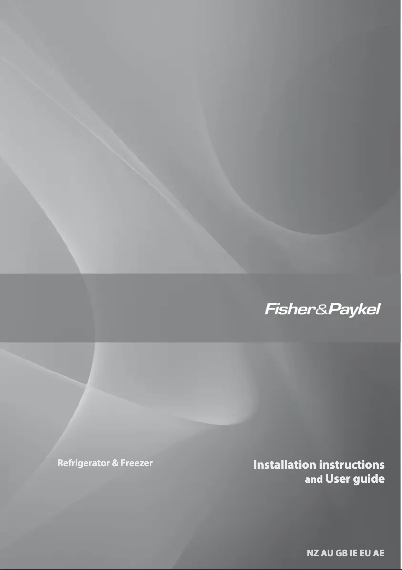 Page 1 de la notice Manuel utilisateur Fisher & Paykel E411TLT3