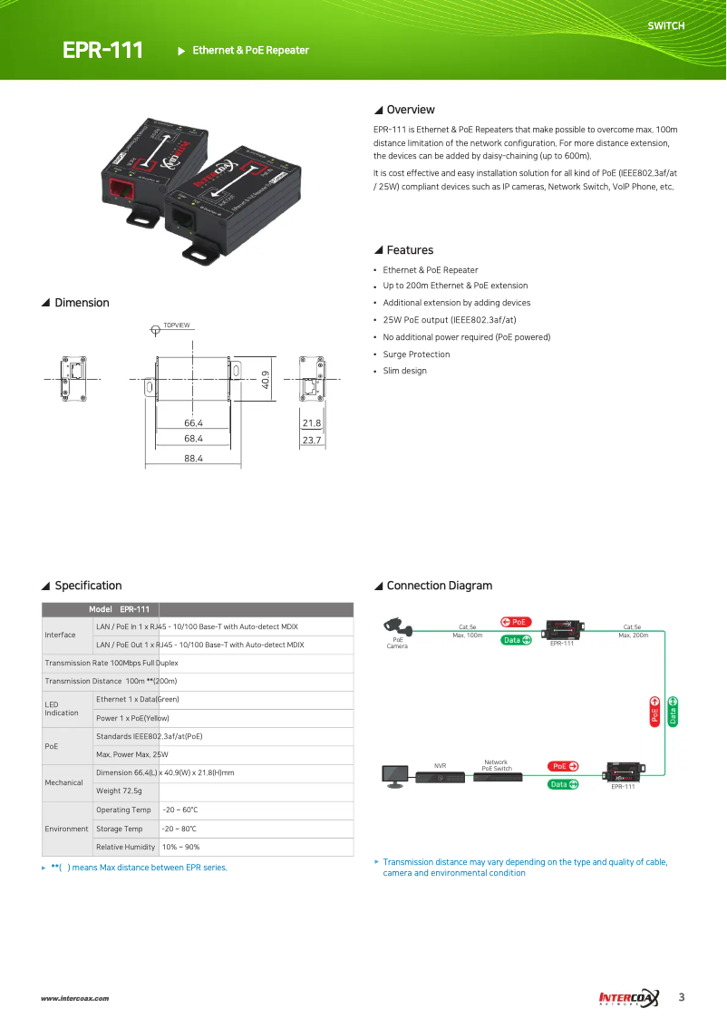 Image de la première page du manuel de l'appareil EPR-111