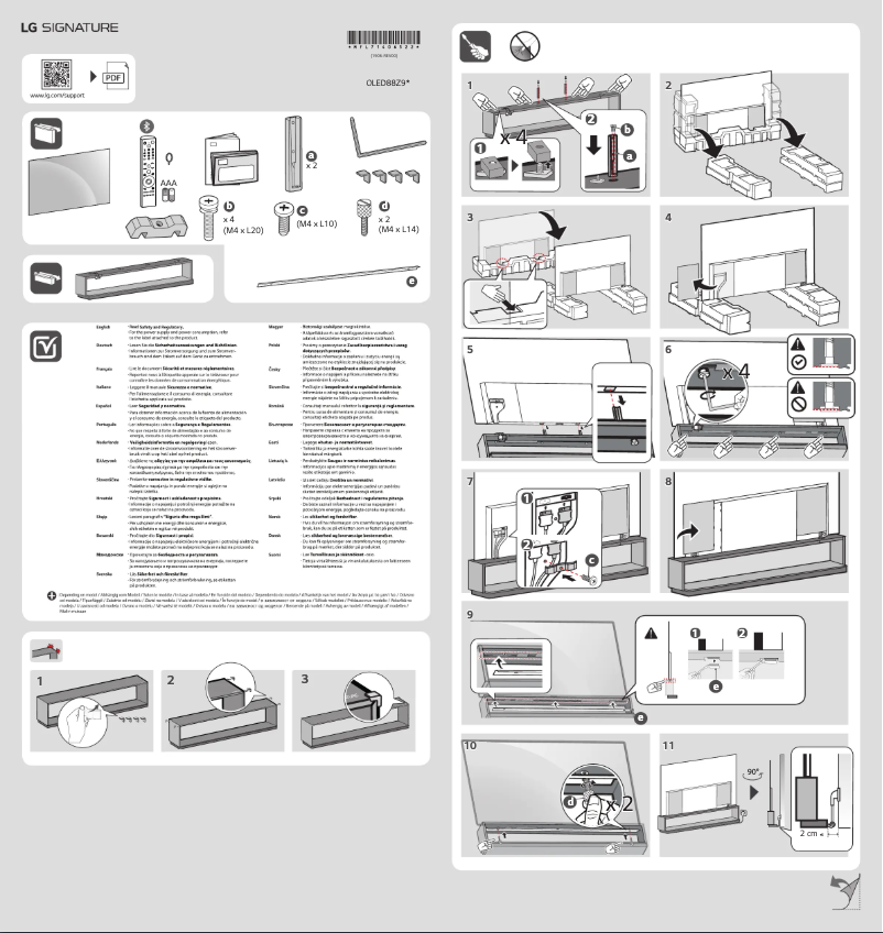 Página 1 del manual Guía de instalación LG OLED88Z9PLA