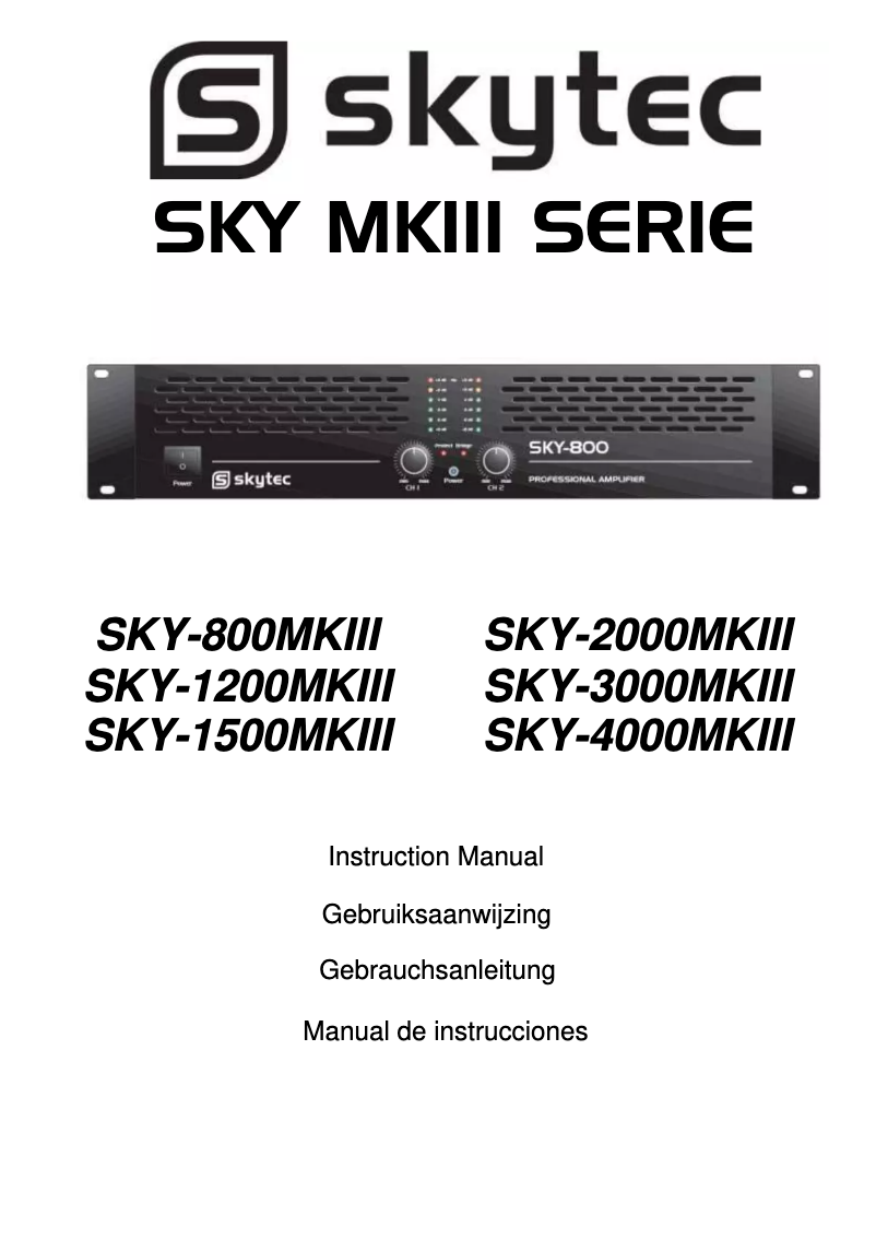 Page 1 de la notice Manuel utilisateur Skytec Vonyx VXA-1500