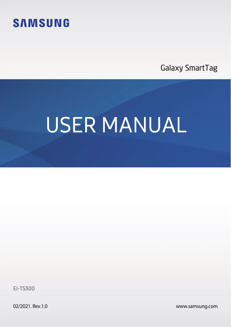 Page 1 de la notice Manuel utilisateur Samsung Galaxy SmartTag