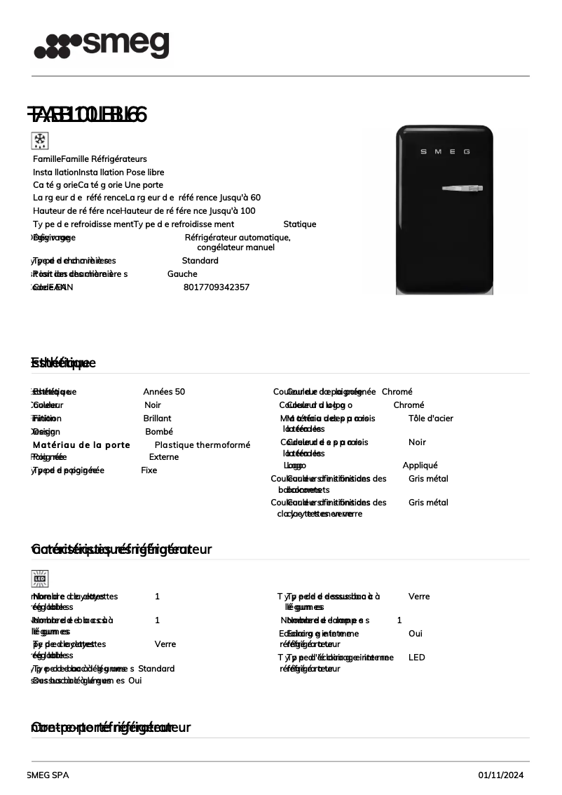 Image de la première page du manuel de l'appareil FAB10LBL6