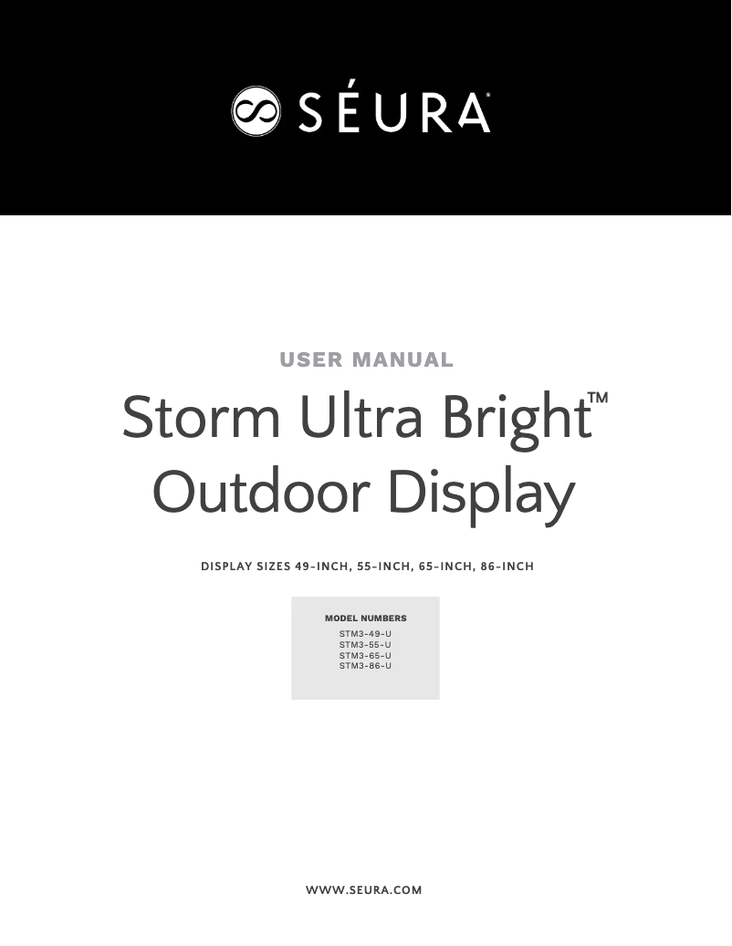 Página 1 del manual Manual de usuario Seura Storm Ultra Bright