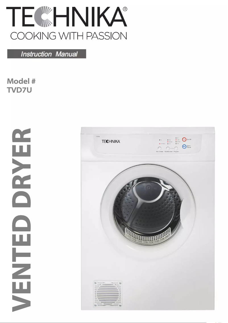 Page n°1 - Manuel utilisateur Technika TVD7U
