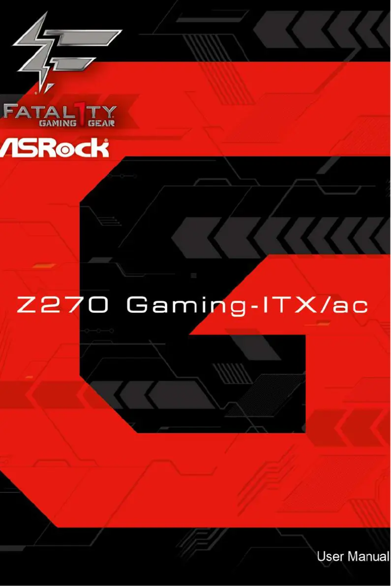 Page n°1 - Manuel utilisateur Asrock Z270 Gaming-ITX/AC