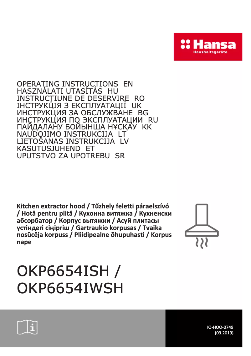 Page n°1 - Manuel utilisateur Hansa OKP6654ISH
