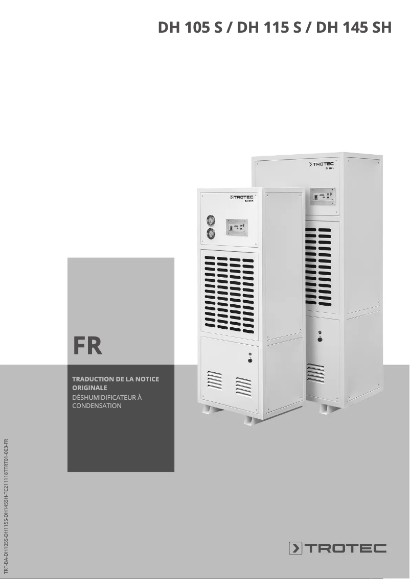 Image de la première page du manuel de l'appareil DH 145 SH