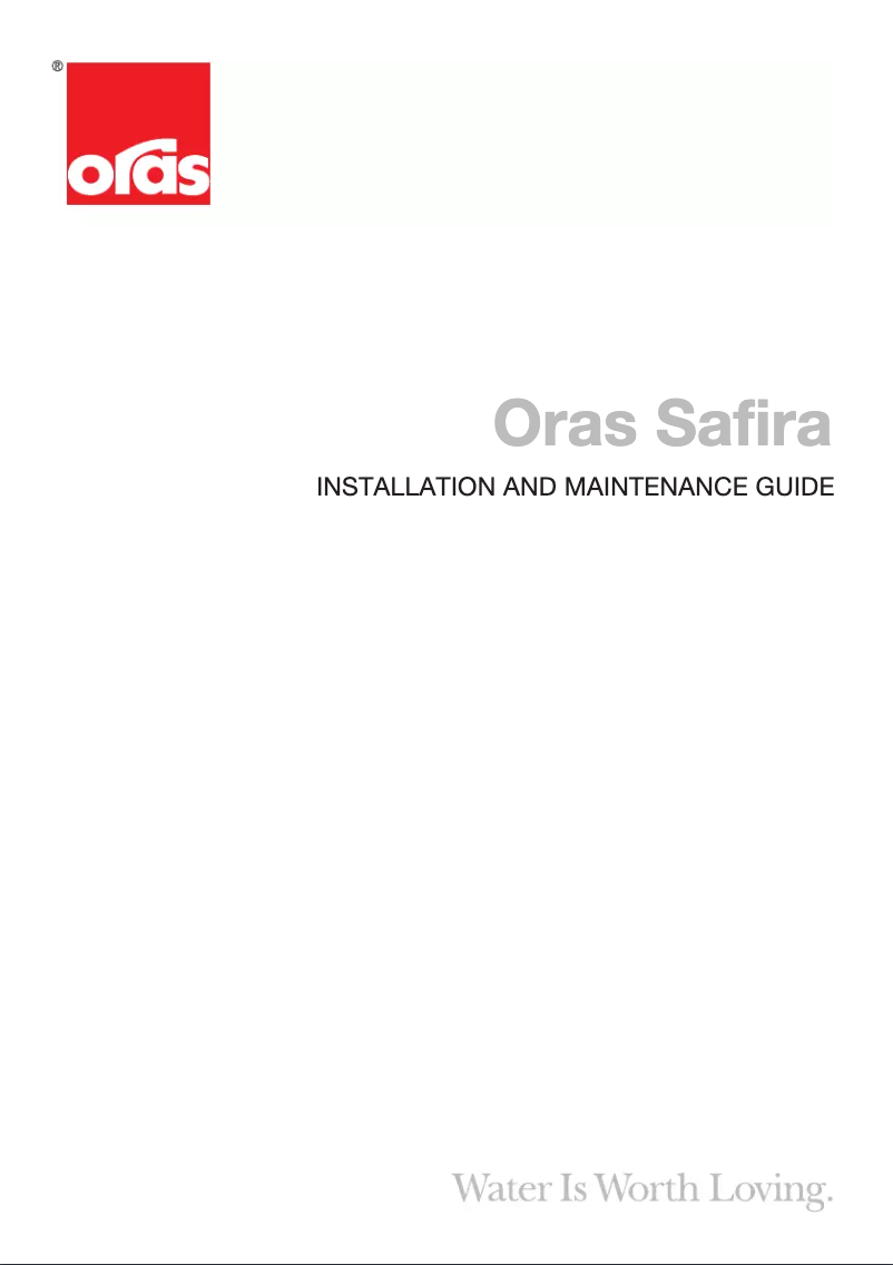Page n°1 - Manuel utilisateur Oras Safira 1010F-105