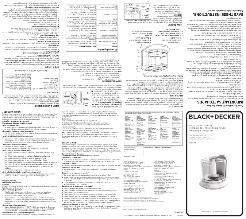 Page 1 de la notice Manuel utilisateur Applica HC306B