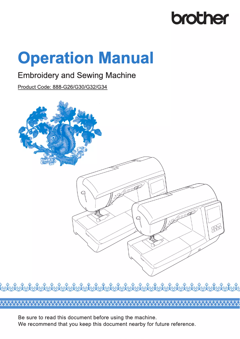 Page 1 de la notice Manuel utilisateur Brother Innov-is NV2750D