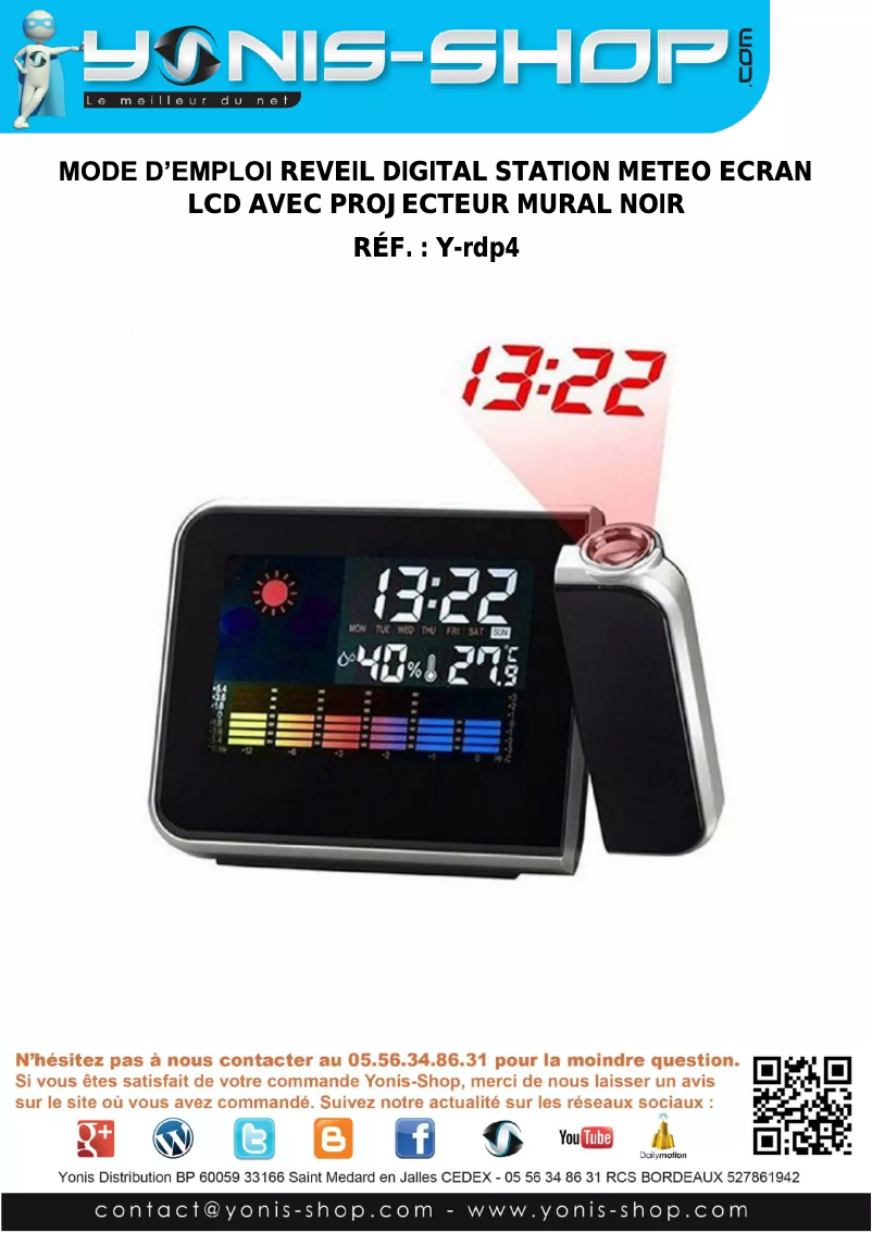 Image de la première page du manuel de l'appareil Y-rdp4