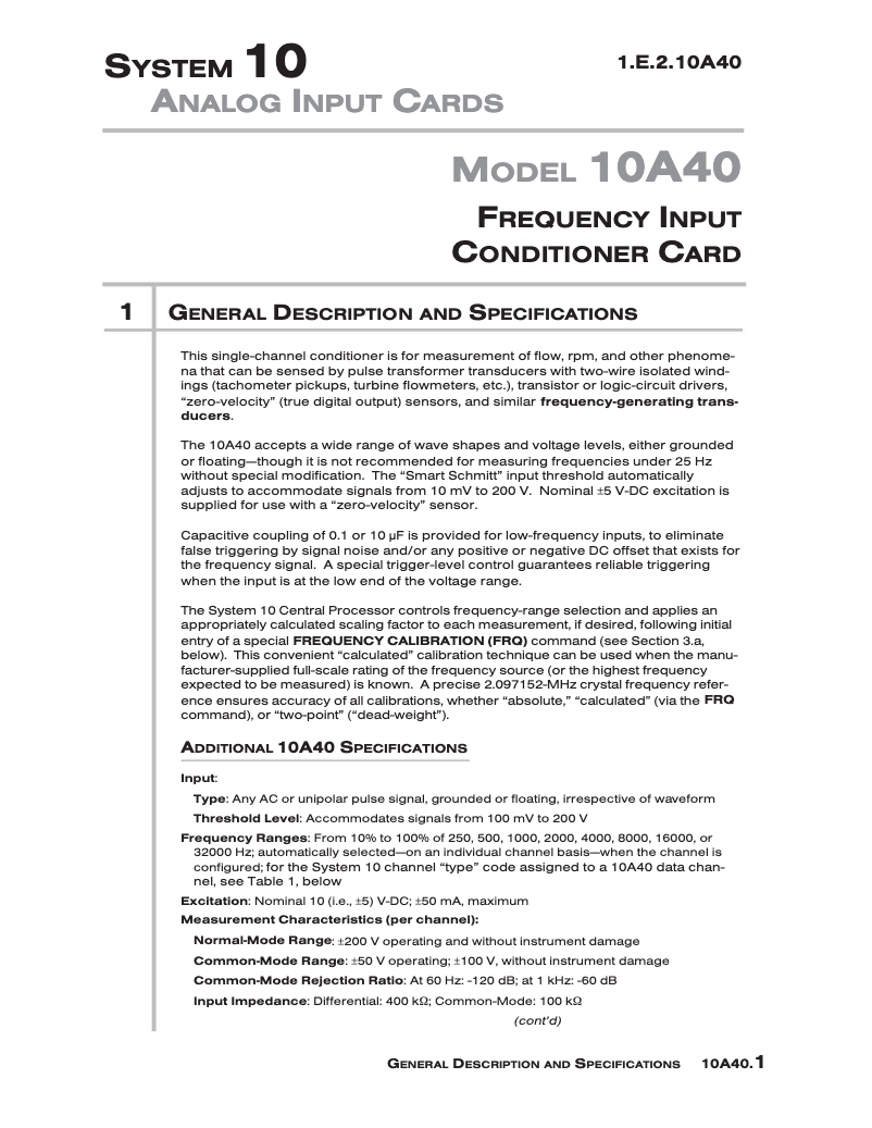 Image de la première page du manuel de l'appareil 10A40