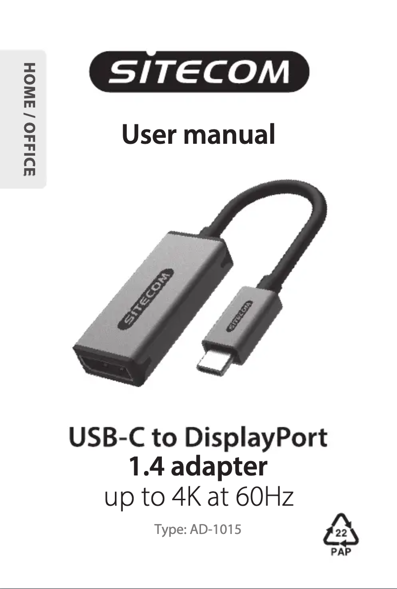 Image de la première page du manuel de l'appareil AD-1015