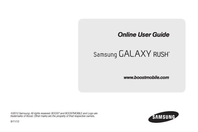 Page n°1 - Manuel utilisateur Samsung Galaxy Rush