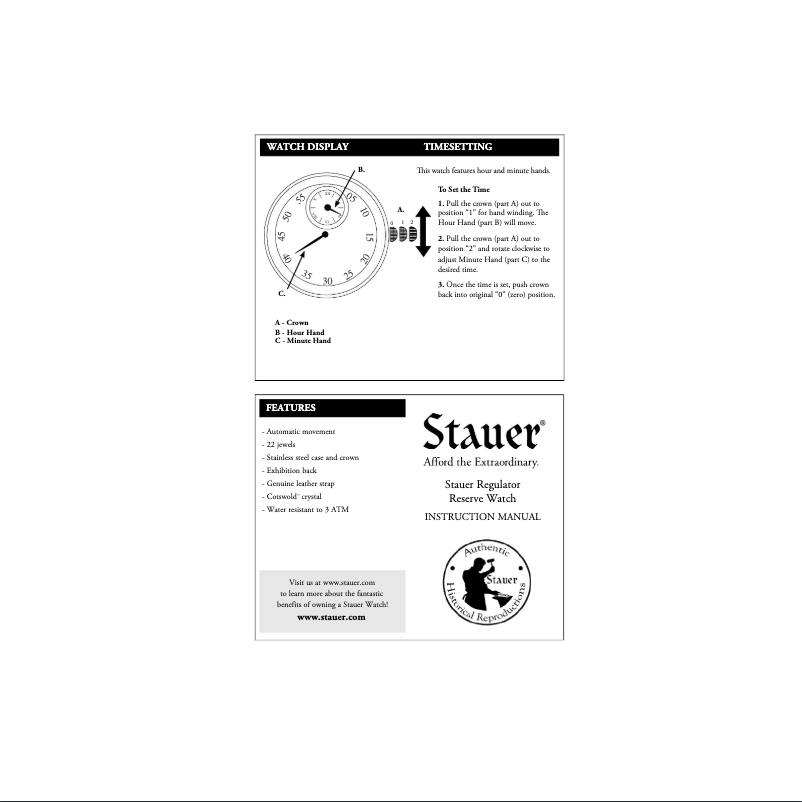 Page n°1 - Manuel utilisateur Stauer 35773