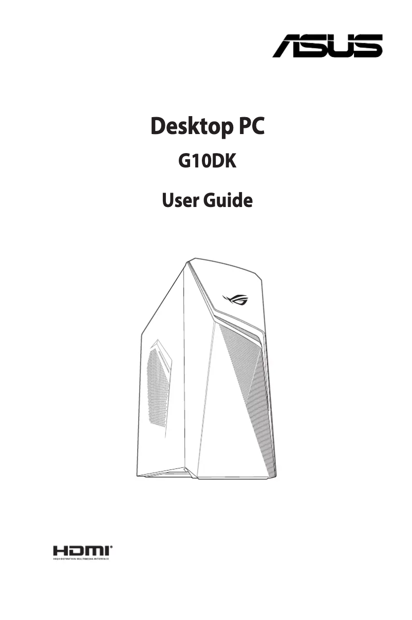 Page 1 de la notice Manuel utilisateur Asus G10DK