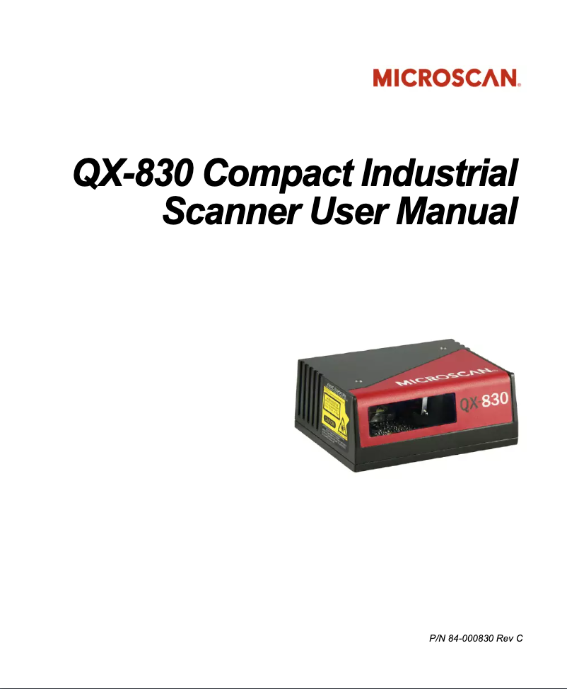 Image de la première page du manuel de l'appareil QX-830