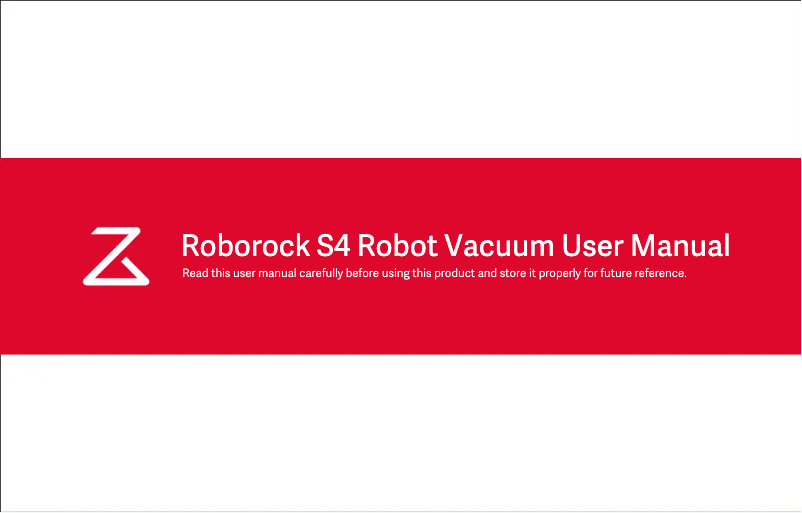 Page n°1 - Manuel utilisateur Roborock S4
