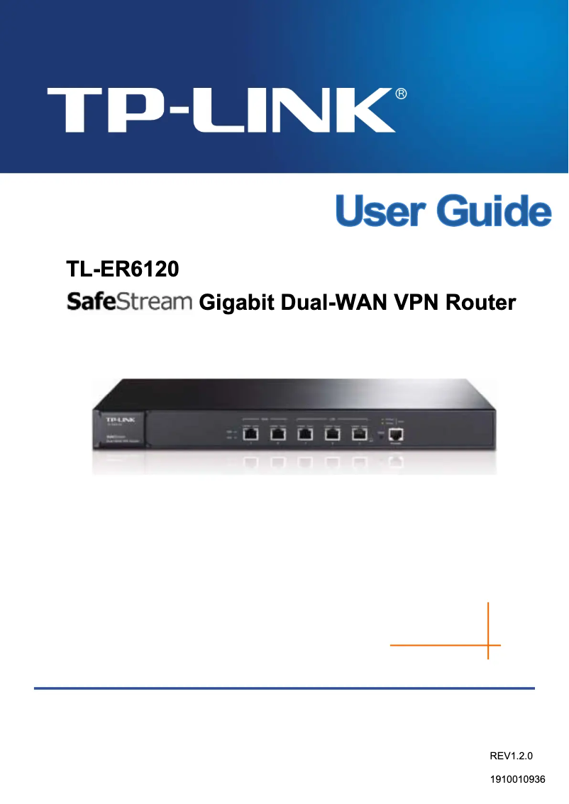 Page 1 de la notice Manuel utilisateur TP-Link TL-ER6120 V2