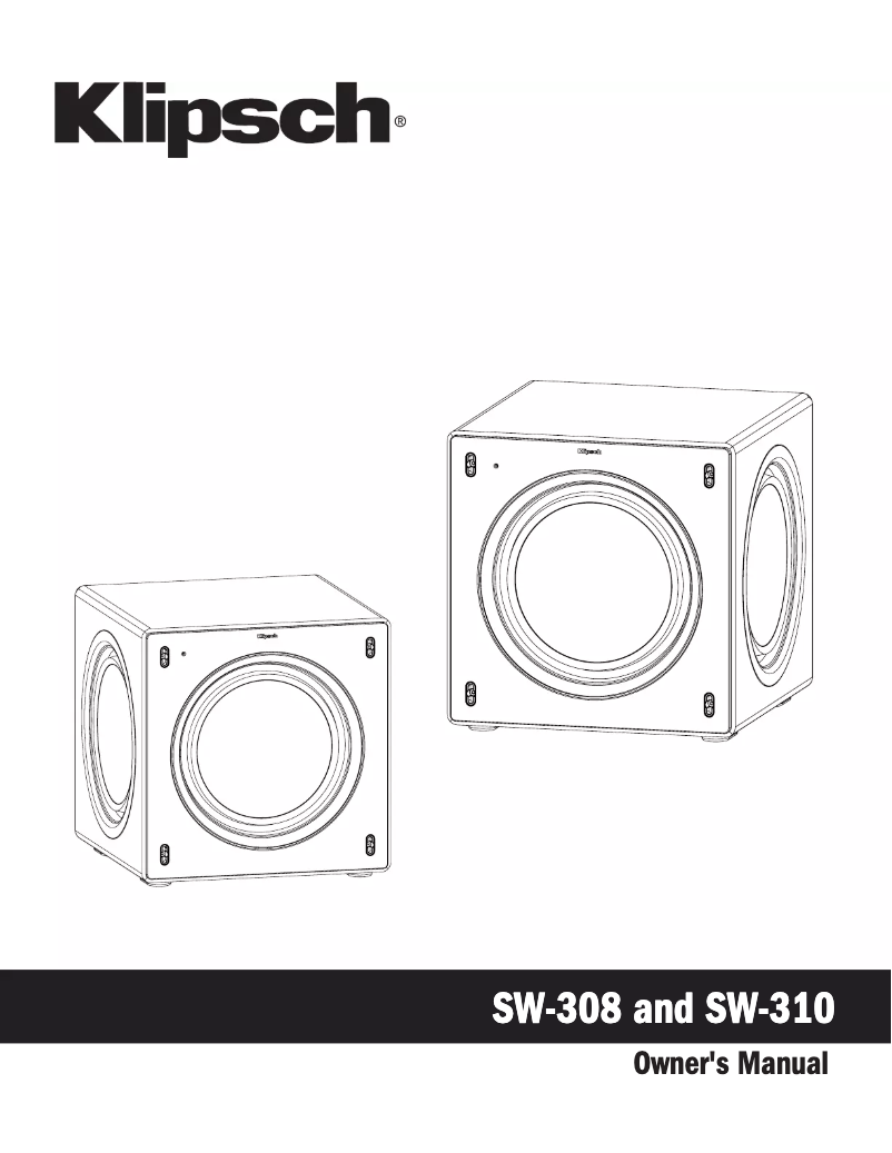 Image de la première page du manuel de l'appareil SW-308