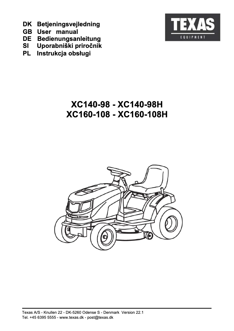 Image de la première page du manuel de l'appareil XC140-98H