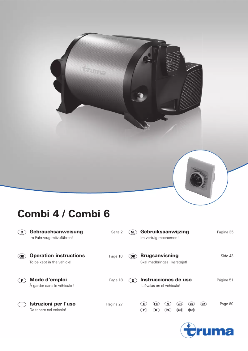 Page n°1 - Manuel utilisateur Trumatic Combi 6