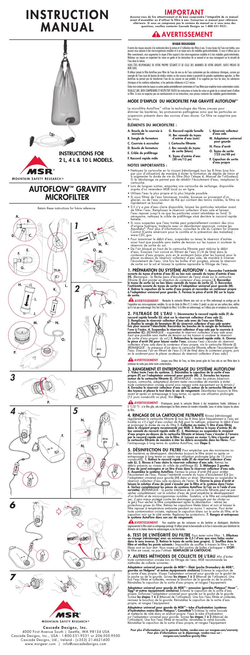 Página 1 del manual Manual de usuario MSR AutoFlow XL