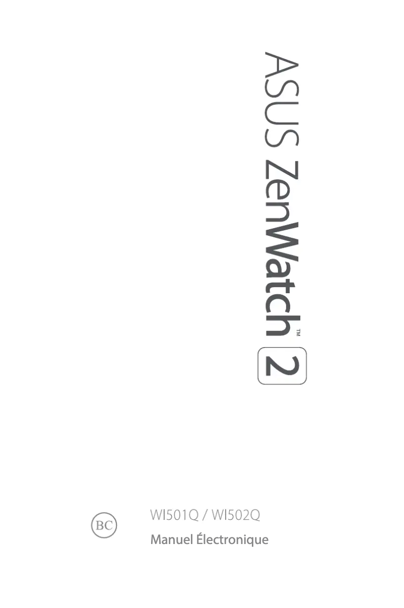 Page n°1 - Manuel utilisateur Asus ZenWatch 2
