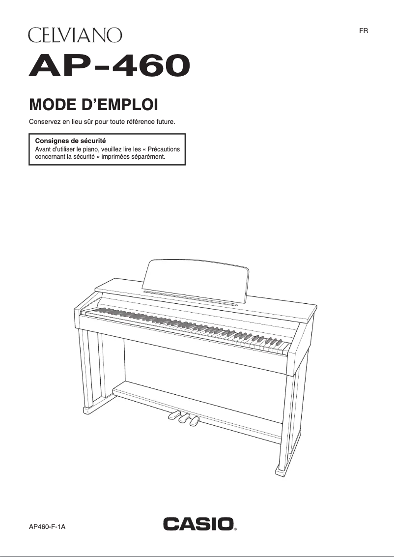 Page 1 de la notice Manuel utilisateur Casio AP-460BN