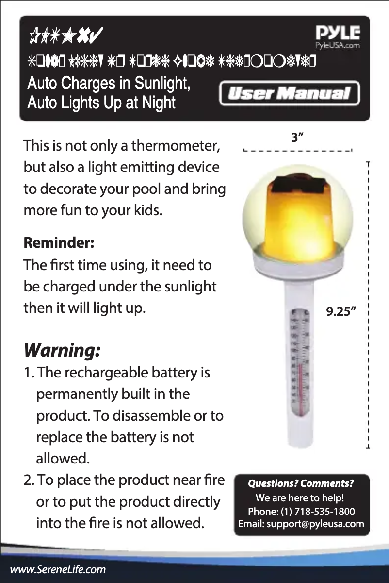 Page n°1 - Manuel utilisateur Pyle PLTM64