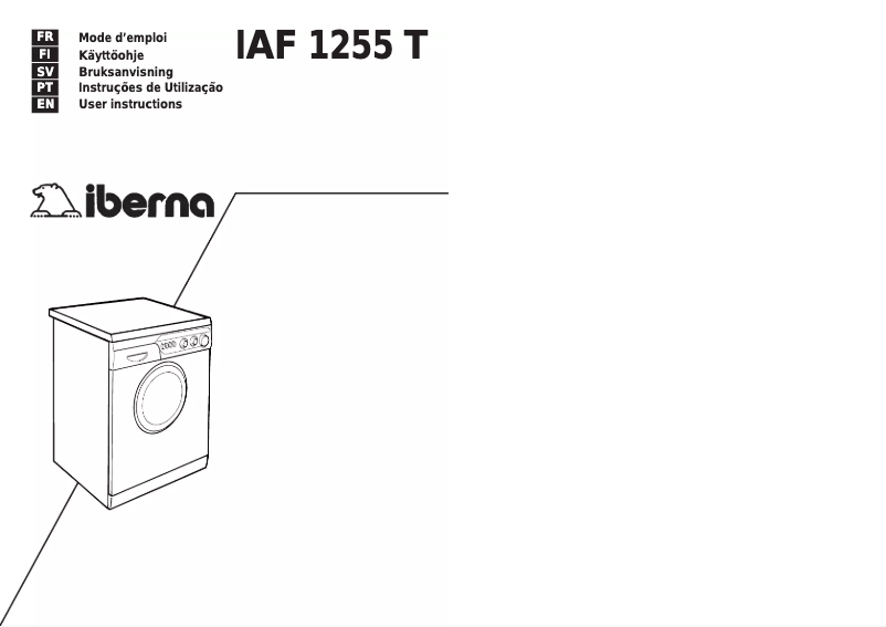 Page n°1 - Manuel utilisateur Iberna LB IAF 1255 T
