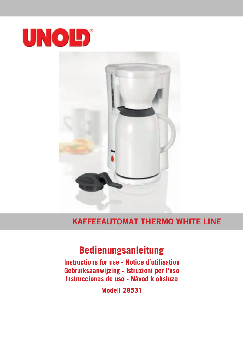 Página 1 del manual Manual de usuario Unold 28531