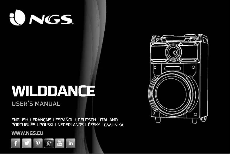 Page 1 de la notice Manuel utilisateur NGS Wild Dance