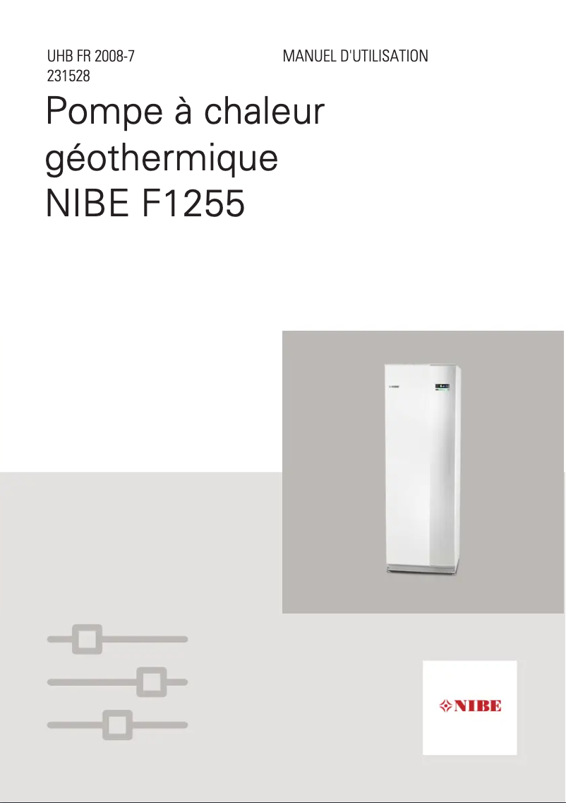 Page 1 de la notice Guide d'installation Nibe F1255-6