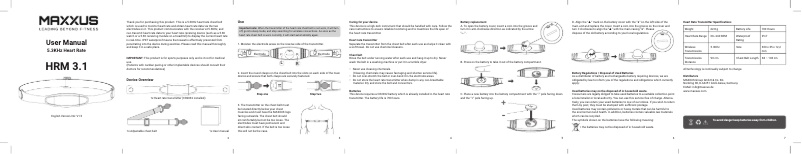 Page 1 de la notice Manuel utilisateur Maxxus HRM 3.1