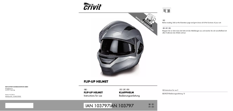 Page 1 de la notice Manuel utilisateur Crivit IAN 103797