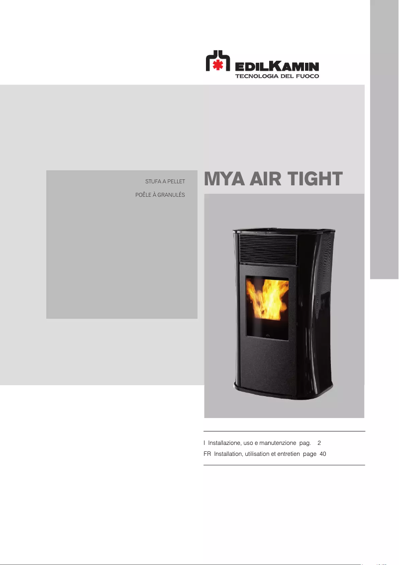 Página 1 del manual Manual de usuario Edilkamin MYA AIR TIGHT