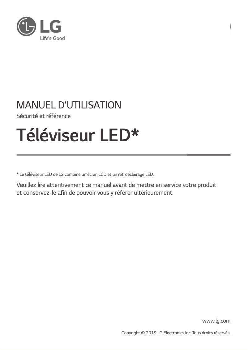 Page n°1 - Manuel utilisateur LG 49SM9000PLA