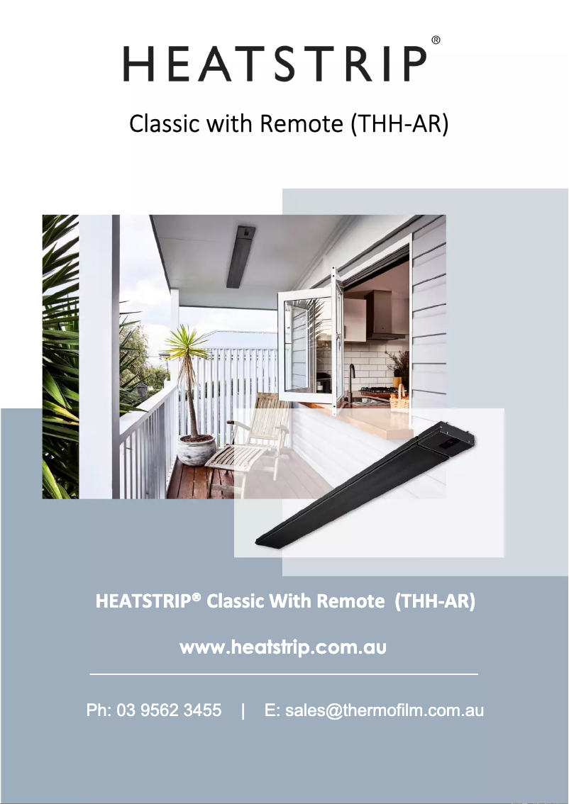 Page 1 de la notice Manuel utilisateur Heatstrip THH 2400AR