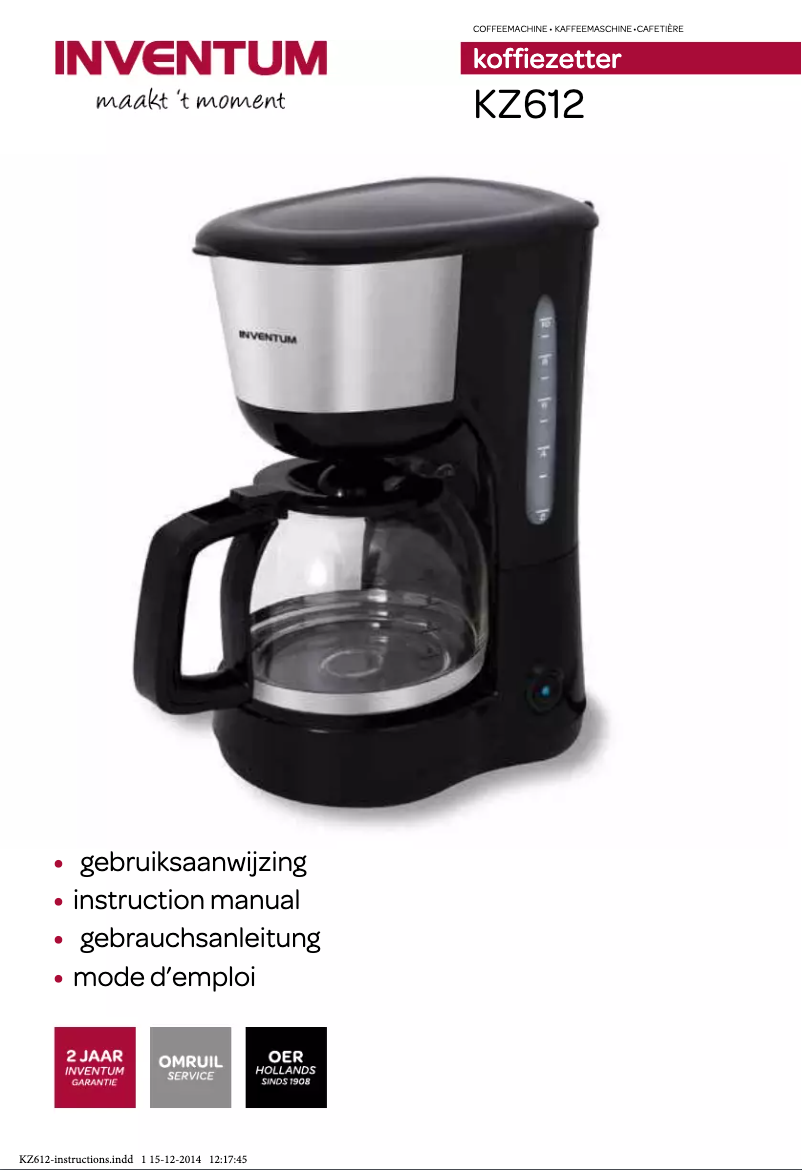 Page n°1 - Manuel utilisateur Inventum KZ612