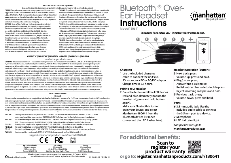 Page n°1 - Manuel utilisateur Manhattan 180641