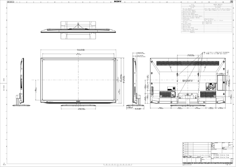Page 1 de la notice Guide d'installation Sony Bravia KDL-46EX640