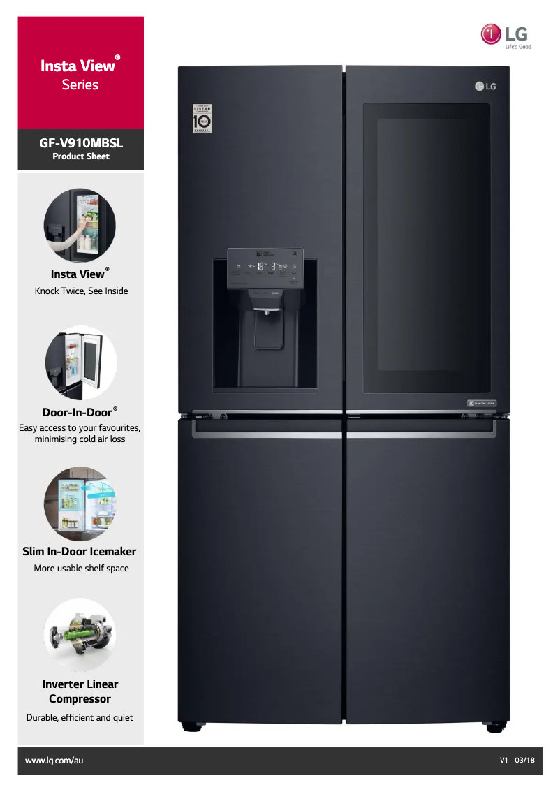 Image de la première page du manuel de l'appareil GF-V910MBSL